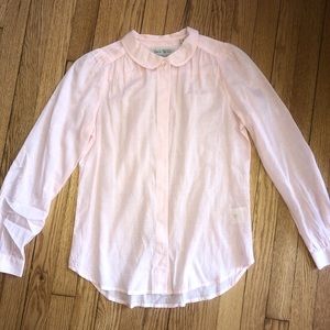 Pink Jack Wills Button down with Peter Pan collar